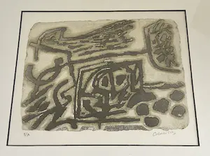 Corneille - Tekens in steen - Zeldzame ets gesigneerd in 1953 kopen? Bied vanaf 500!