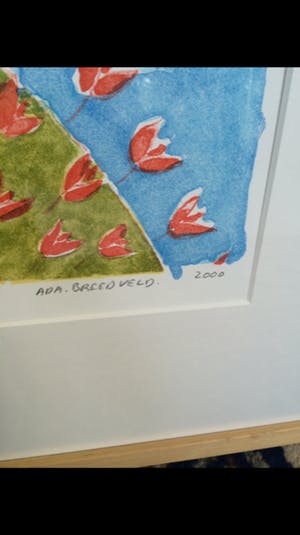 Ada Breedveld - Zeefdruk,Titel, "Morning Glory". kopen? Bied vanaf 80!