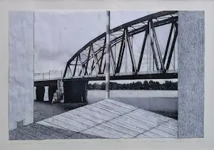 Marinus Fuit - 'Zicht op spoorbrug bij Nijmegen' kaufen? Bieten Sie von 250!