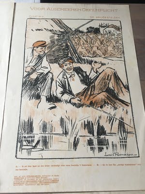 Louis Raemaekers - Collectie strijdplaatjes voor 'Voor Algemeenen Oefenplicht' kopen? Bied vanaf 60!