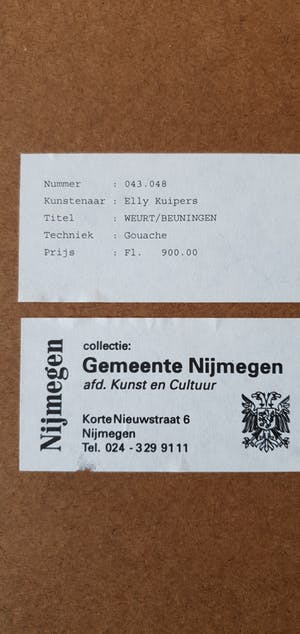 Elly Kuipers - Weurt/Beuningen - gesigneerd - 1981 - ingelijst kopen? Bied vanaf 1!