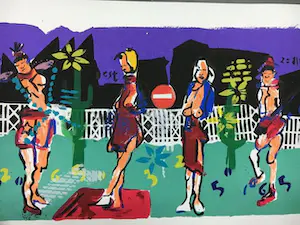 Espen Hagen - Gr Zeefdruk (50x135 cm) GOING TO WORK Hand gesigneerd kopen? Bied vanaf 50!