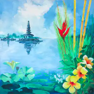 Jan van Delft - Acryl op doek, Bratanmeer II (zeer groot) kopen? Bied vanaf 200!