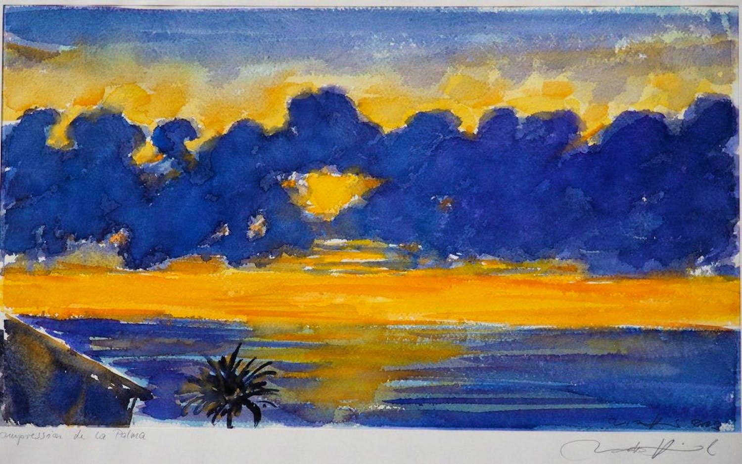 Matthias Hickel-Lopez - Hickel, Original-Aquarell , Impression de la Palma kopen? Bied vanaf 350!