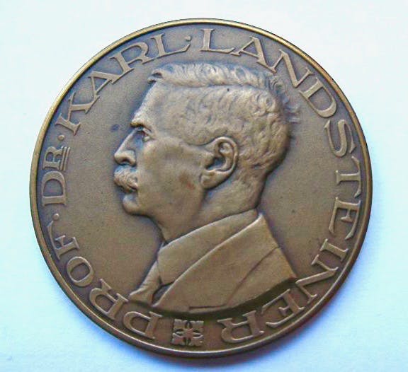 Jacob Jan van Goor - voor Van Kempen en Begeer - Karl Landsteiner penning kopen? Bied vanaf 5!