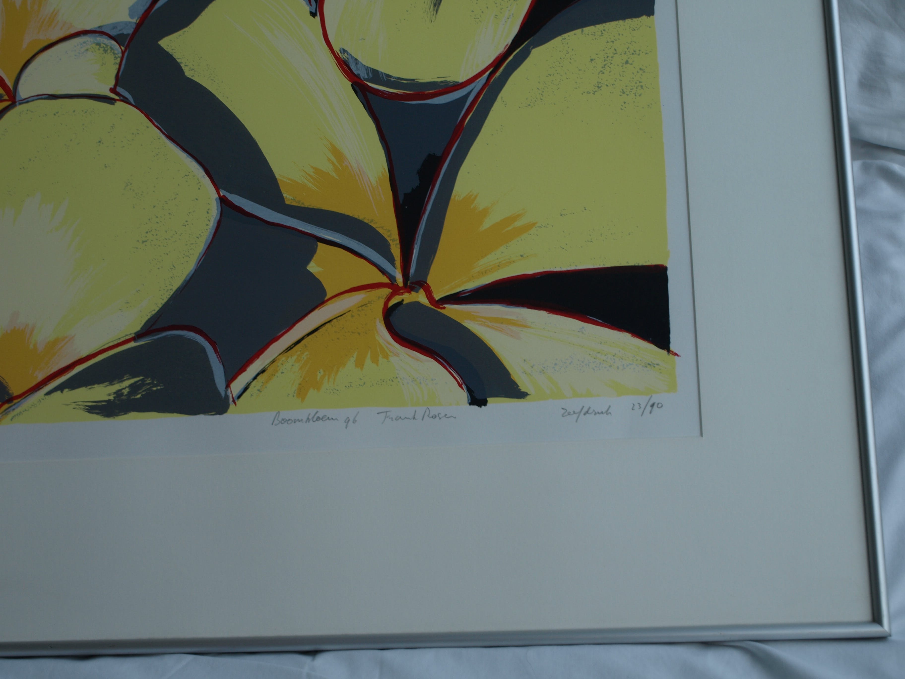 Frank Rosen - Zeefdruk , Boombloem - gesigneerd & ingelijst - 1996  kopen? Bied vanaf 50!