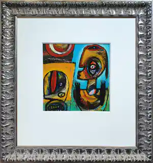 Henk Vierveijzer - Olieverf 'Sun' - Ingelijst verkocht voor € 245!