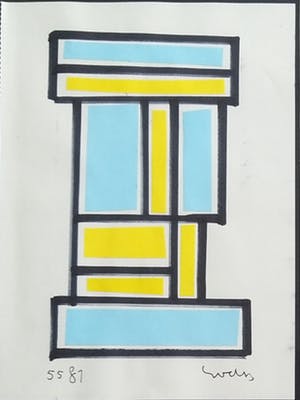 Siep van den Berg - Collage op papier kopen? Bied vanaf 125!