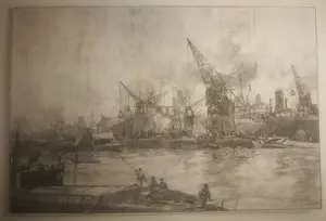 Johan Hendrik van Mastenbroek - Bedrijvigheid in haven Rotterdam. kopen? Bied vanaf 59!