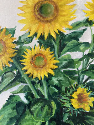 Thijs Overmans - Zonnebloemen en citroenen op houten tafel kopen? Bied vanaf 20!