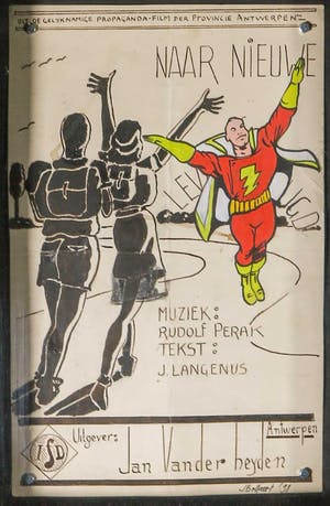 Jan Bollaert - Acryl op papier, Super Trio - Ingelijst (Groot) kopen? Bied vanaf 50!