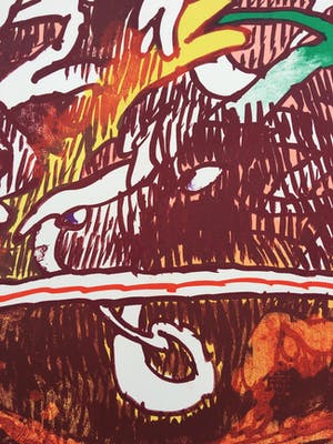 Pierre Alechinsky - litho ‘Invisible Flying Objects’ - 1978 kopen? Bied vanaf 750!