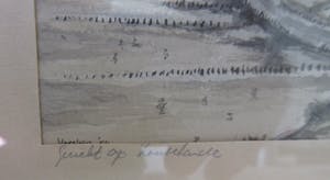 Niet of onleesbaar gesigneerd - Aquarel "Zicht op Zoutelande" uit 1954 - Anton Versluys kopen? Bied vanaf 10!