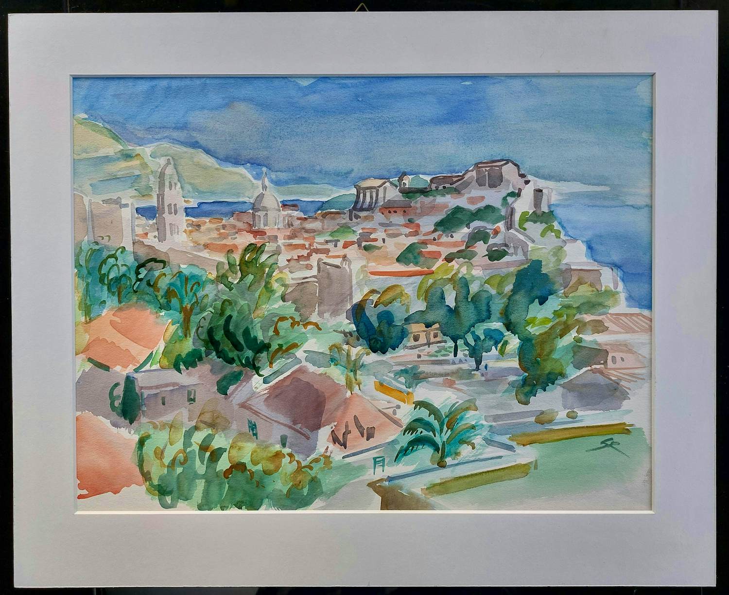 Jan Sluijters (jr.) - Aquarel stadsgezicht kopen? Bied vanaf 120!