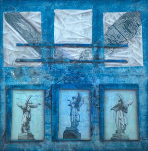 Jan Bollaert - Gemengde techniek op board, 3 Angels (Zeer Groot) kopen? Bied vanaf 1!