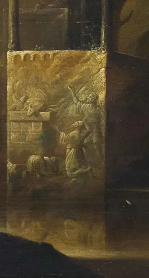 Abraham van Cuylenborch - Olieverf op paneel, Het Gouden Kalf - Ingelijst kopen? Bied vanaf 1250!