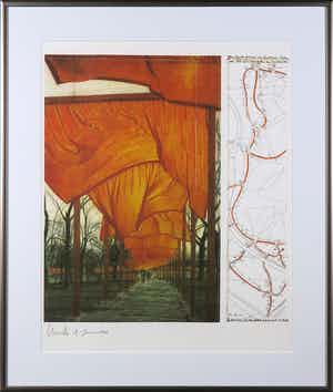 Christo - Handgesigneerd exemplaar The Gates - Ingelijst verkocht voor € 1!