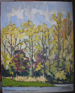 Klaas Koster - Herfstbomen aan water kopen? Bied vanaf 25!