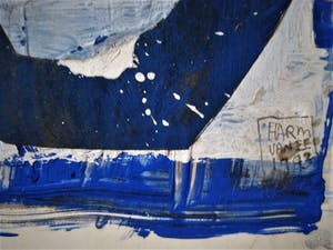 Harm van Ee - Bijzonder geabstraheerd miniatuur object / olieverf(je) "Portret" gesigneerd kopen? Bied vanaf 20!