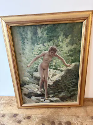 Lucien Henry GrandGerard - Vrouw bij water kopen? Bied vanaf 500!