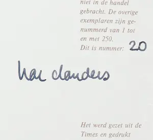 Har Sanders - Gesigneerd boek, Overzicht kopen? Bied vanaf 1!