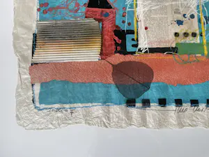 Theo Koster - Zeefdruk met collage elementen Nr. 76 - Nightfall - Ingelijst (Groot) kopen? Bied vanaf 75!