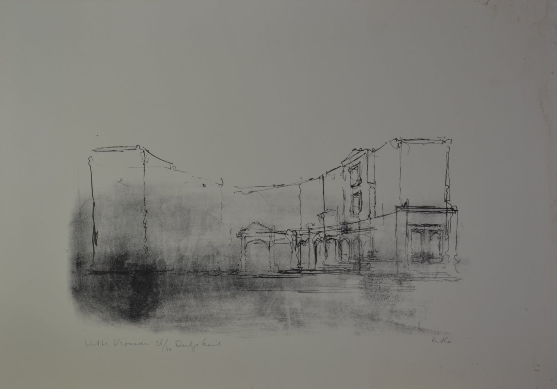 Dirkje Kuik - litho, Witte Vrouwen te Utrecht verkocht voor € 40!