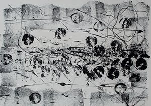 Piet van Stuivenberg - Litho: Abstracte compositie - 1960 kopen? Bied vanaf 45!