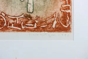 Jan Montyn - Ets, Zonder titel - Ingelijst kopen? Bied vanaf 80!