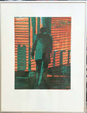 Peter Bes - Zeefdruk, gesigneerd en ingelijst verkocht voor € 50!