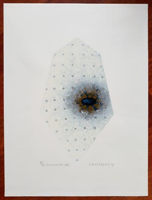 Bert Vredegoor - Zeefdruk, titel, "Miserere VIII ". kopen? Bied vanaf 20!