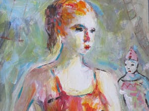 Niet of onleesbaar gesigneerd - Trapeze-artiesten in het circus - Olie/board kopen? Bied vanaf 1!