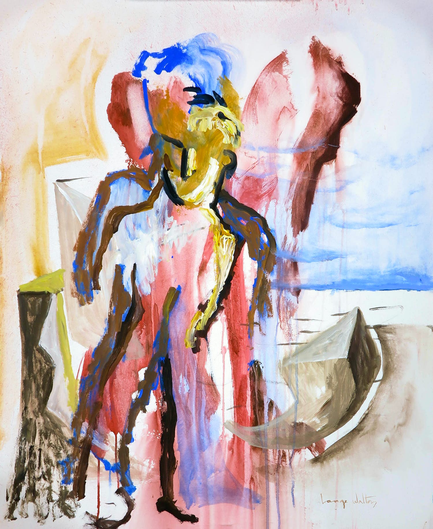 Fernando Lange Walton - Gouache, Zonder Titel kopen? Bied vanaf 35!