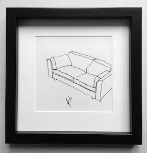 Jan des Bouvrie - Ontwerptekening in pen - Bank - gesigneerd-1992 kopen? Bied vanaf 120!