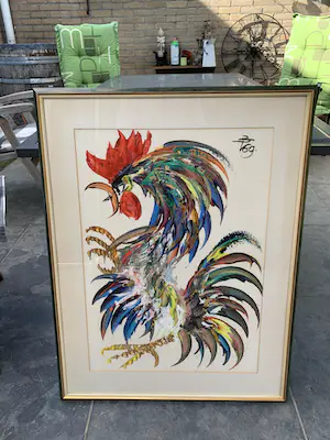Niet of onleesbaar gesigneerd - Kleurrijke Haan. kopen? Bied vanaf 1!