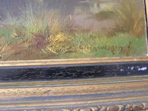 Adrianus Johannes Groenewegen - Koeien, kalf, schapen en boerin in landschap bij waterplasje kopen? Bied vanaf 250!