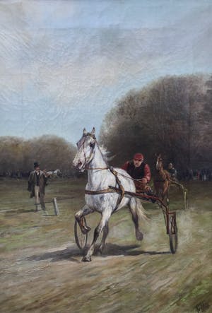 Klaas van Vliet - C4432, Pikeur in sulky achter dravend paard kopen? Bied vanaf 300!