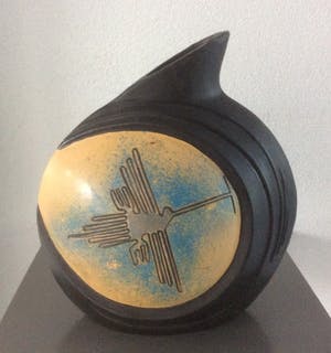 Niet of onleesbaar gesigneerd - Vaas met vogelfiguren kopen? Bied vanaf 1!