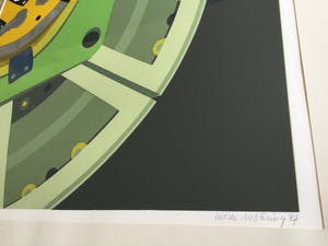 Hilde Mohring - Perspartij 2, rechterdeel van 2-luik | grote kleuren zeefdruk - ingelijst kopen? Bied vanaf 1!