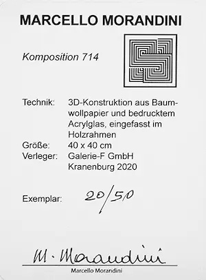 Marcello Morandini - 3D Composizione 714 kopen? Bied vanaf 150!