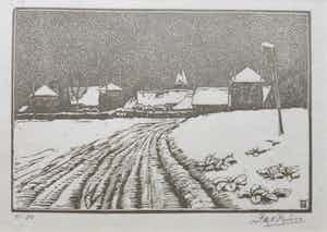 Leendert K.C. Prins - Blaricum in winter verkocht voor € 50!