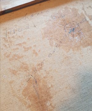 Niet of onleesbaar gesigneerd - Stadshaven te Maassluis. Zie achterzijde naam vd schilder. kopen? Bied vanaf 10!