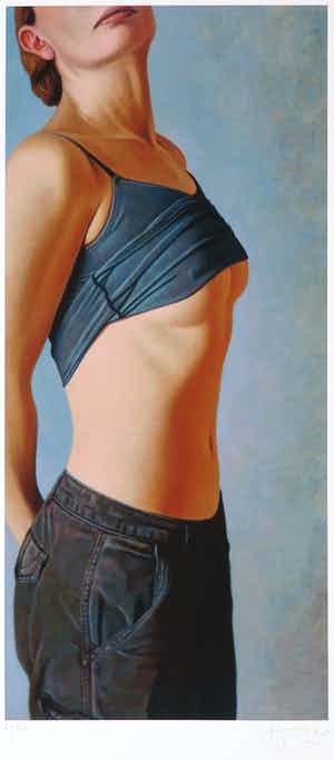 Willi Kissmer - Giclée, Standing woman in grey verkocht voor € 1!