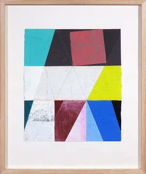 Henri Plaat - Gouache, Zonder titel - Ingelijst verkocht voor € 100!