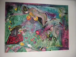 Sandra Jayat - Litho, Titel, La pensée marbrée s'est posée sur l'absence arrosée kopen? Bied vanaf 40!