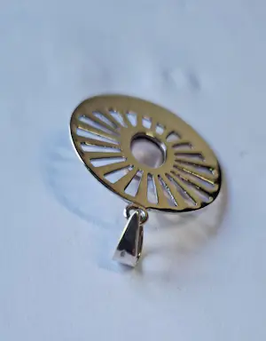 Nieuwe  zilveren hanger 925 gezet met rozenkwarts kopen? Bied vanaf 65!