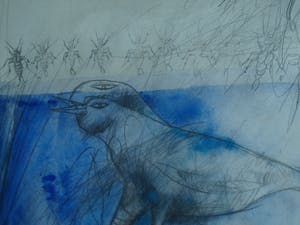 Aart van den IJssel - Gemengde techniek , Mijn Tuin – ingelijst – 1977 kopen? Bied vanaf 50!