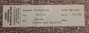 Madelon Overbeek - Mrs. B - 1978 - potlood en kleurpotlood - BKR Rotterdam kopen? Bied vanaf 20!
