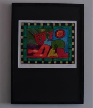 Clemens Briels - Kleurrijke zeefdruk, mooi gelijst! kopen? Bied vanaf 175!