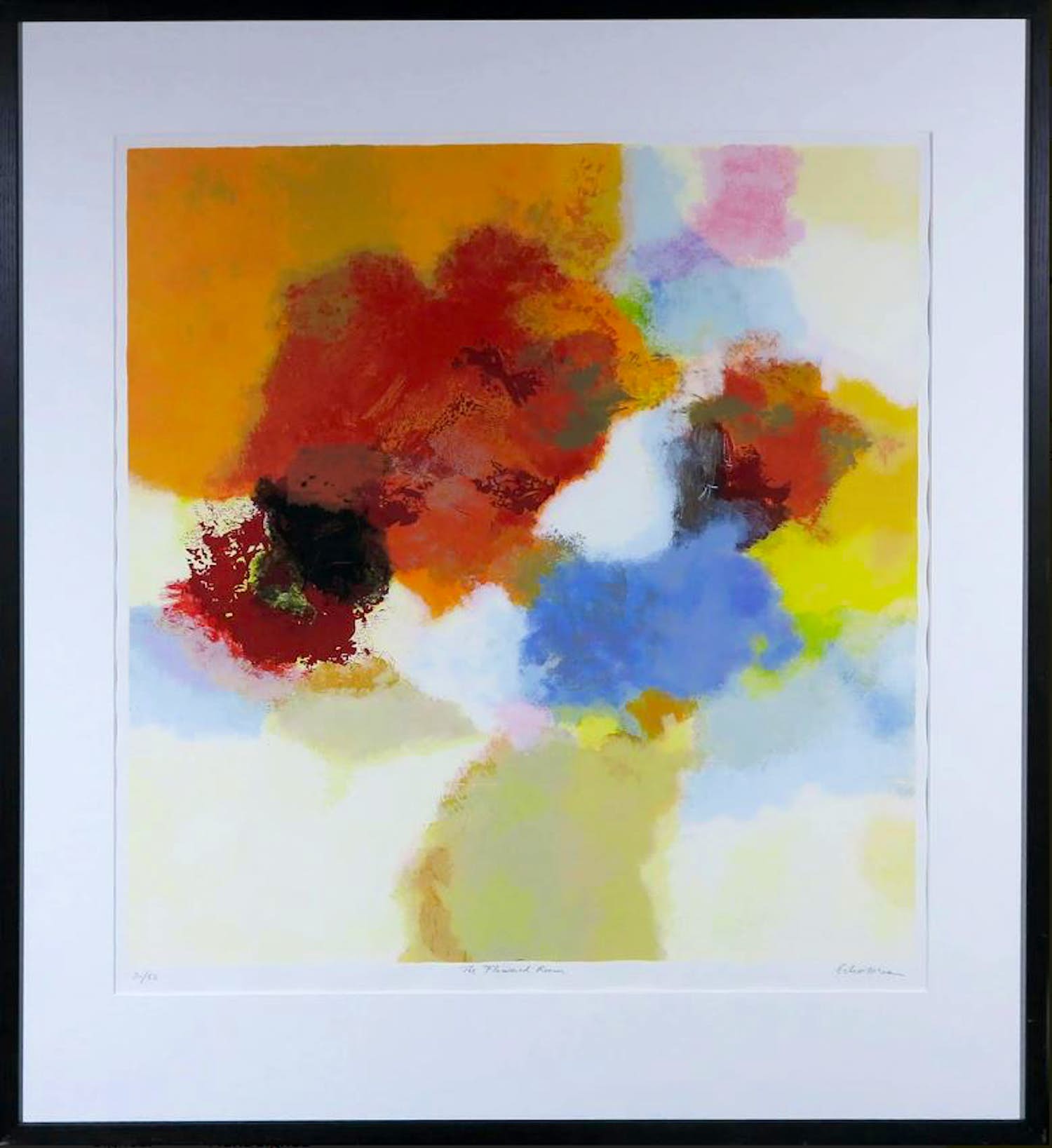 Eelco Maan - 4029412 Zeefdruk, The flowered room - Ingelijst verkocht voor € 80!